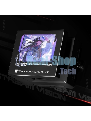 Система водяного охлаждения Thermalright Stream Vision 360 Soc-AM5/AM4/1200/1700/1851 черный 4-pin 28.1dB Al LCD Ret (S-VISION-360-BL)