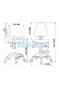 Кресло детское Бюрократ KD-4-F/TW-55 TW-55 голубой колеса голубой