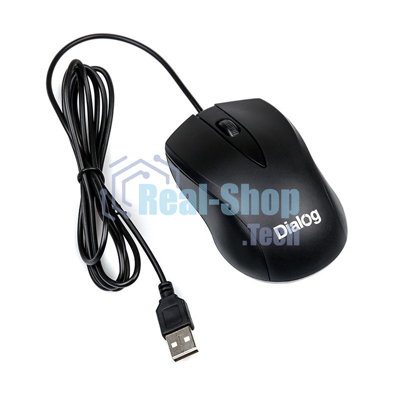 Мышь проводная Dialog Comfort MOС-15U черный, 1200 dpi, USB, кнопки - 3