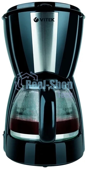 Кофеварка капельная Vitek VT-1506 ВК черный, молотый кофе, 0.7 л, 550 Вт