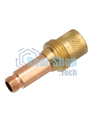 Держатель цанги Denzel с газовой линзой для электрода 2,4 мм, 2 шт