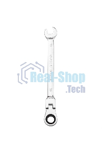 Набор комбинированных шарнирных ключей с трещоткой 8 шт Deli DL140208T Спецификация: 8,10,12,13,14,15,17,19мм. Сталь 40 Cr. Трещетка 50BV30 72Т.