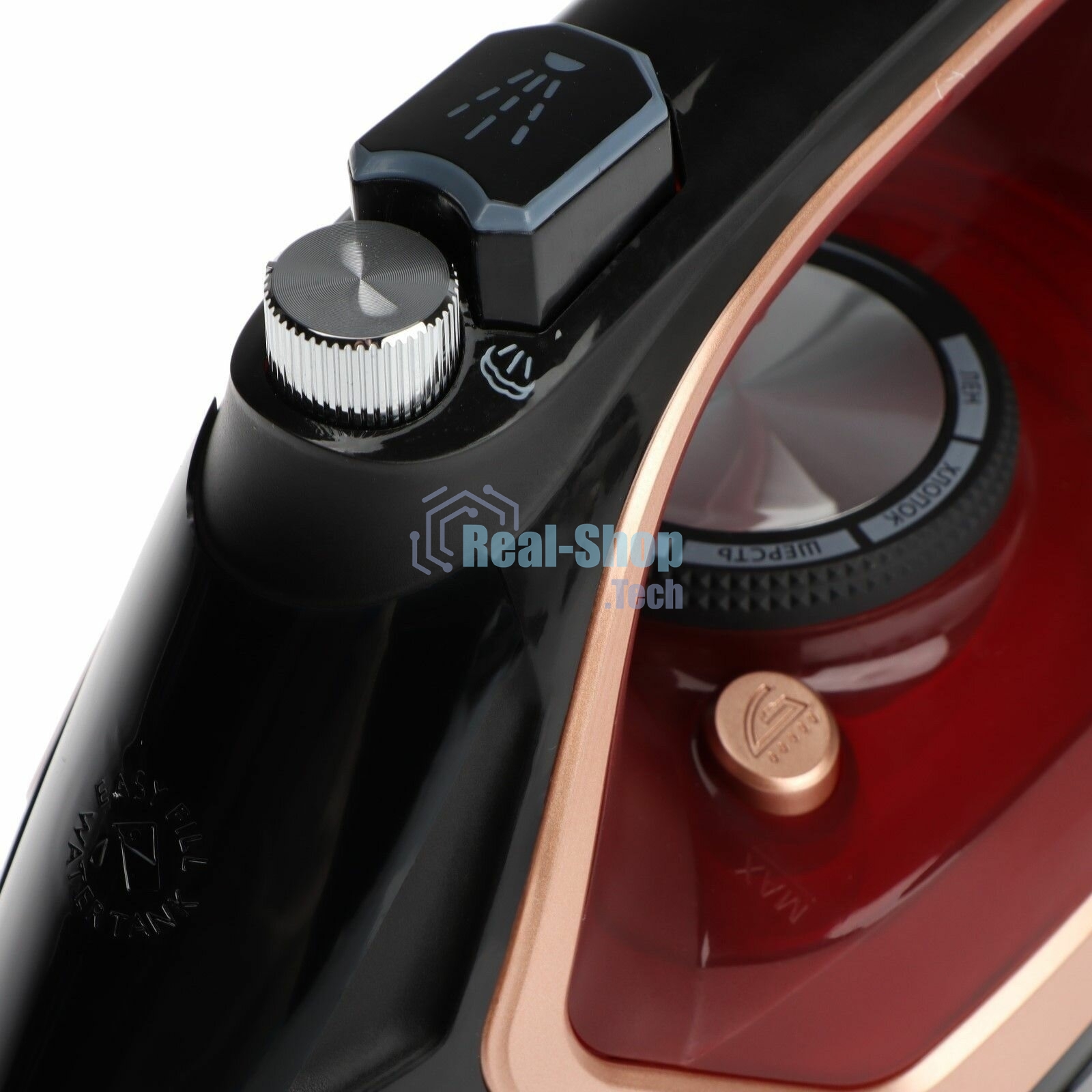 Утюг Centek CT-2313 RED 2600 Вт керамическая подошва, 350мл, паровой удар, самоочистка, капля-стоп