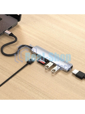 Док-станция Satechi ST-P6SS, USB Type-C, USB Type-C/HDMI/2xUSB Type-A/SD/microSD, USB Type-C