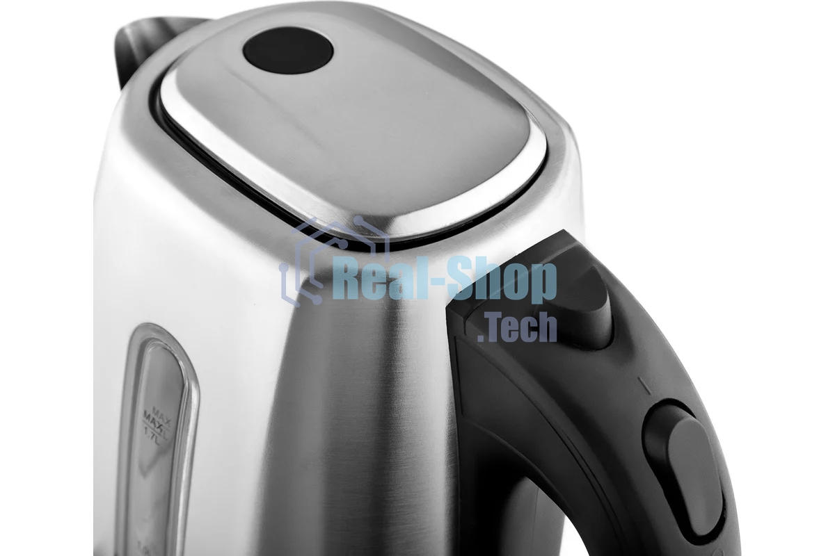 Чайник электрический BRAYER BR1014, 2200 Вт, 1,7 л, нержав.сталь, индикат. уровн. воды, автоотключ