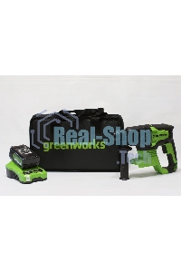 Перфоратор аккумуляторный бесщеточный GreenWorks GD24SDS2 2 ДЖ, 24V, c 1хАКБ 4 Ач и ЗУ в сумке (3803007UB)