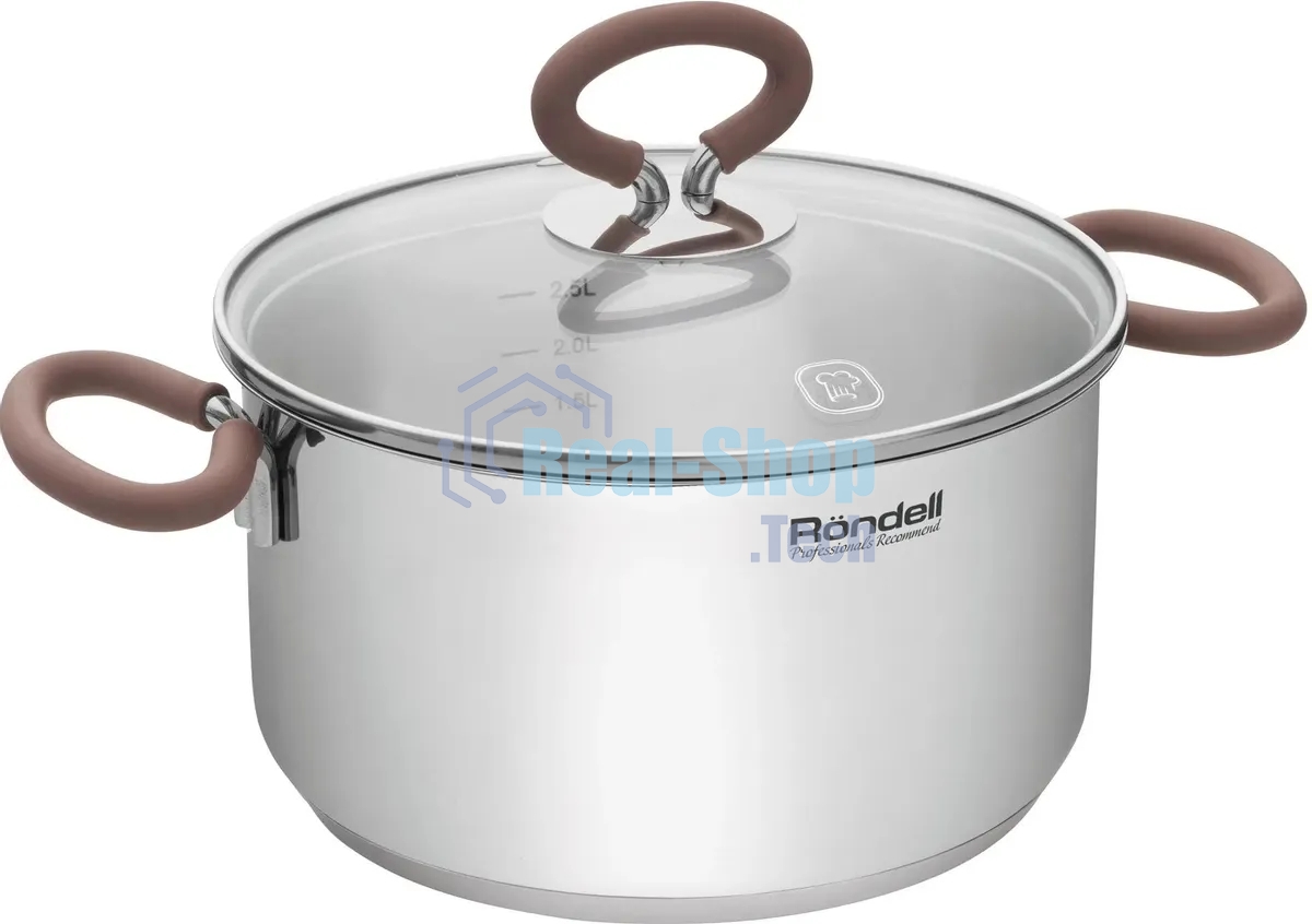 Кастрюля Rondell Etery RDS-1599 3.1л. d=20см (с крышкой) сталь