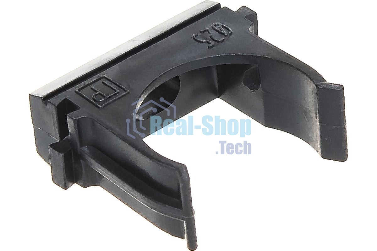 Крепеж-клипса для труб Полистирол черная д25 (100шт/1000шт уп/кор) Промрукав