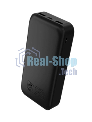 Портативный аккумулятор MORE CHOICE (4620202552914) PB25-20 20000mAh 2USB+Type-C+1micro USB 2.0A, черный