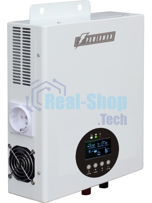 Источник бесперебойного питания ИБП POWERMAN Smart 800 HYBRID, линейно-интерактивный, 800ВА/480Вт, 165-265В, 2 евророзетки, внешняя свинцово-кислотная (AGM, GEL, FB) или LiFePO4 батарея на 12В емкостью от 55Ач (не входит в комплект поставки), ток заряда до 15А, ЖК-дисплей, навесной, 310мм х 270мм х 85мм, 6.6кг.
