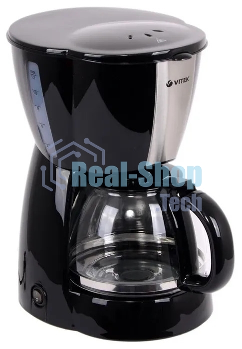 Кофеварка капельная Vitek VT-1506 ВК черный, молотый кофе, 0.7 л, 550 Вт