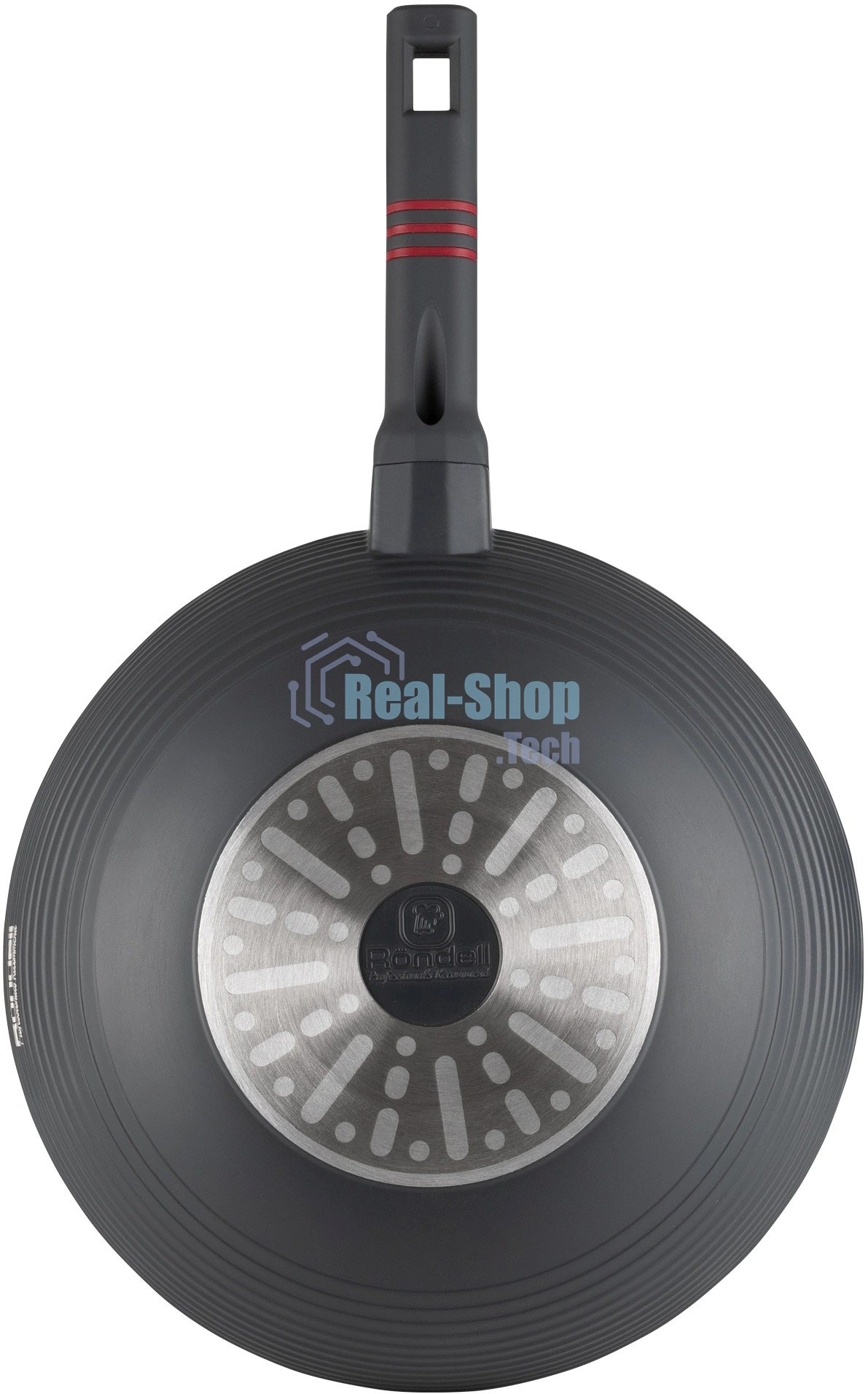 Сковорода ВОК (WOK) Rondell Stripes RDA-1618 круглая 28 см, покрытие: Xylan Plus ручка несъемная (без крышки) серый