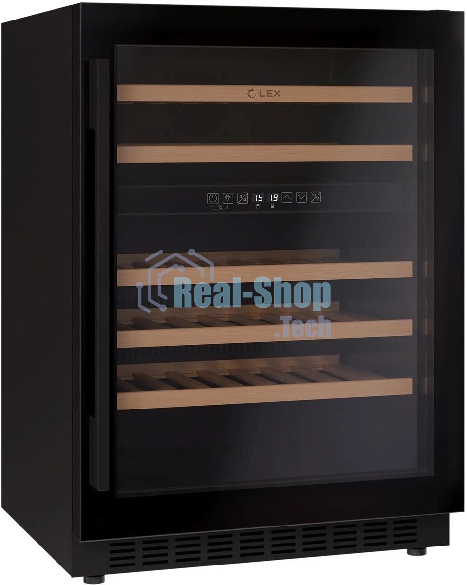 Винный шкаф LEX LWD6046BL dual zone 1-нокамерн. черный