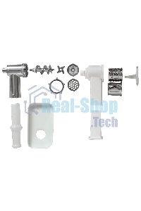 Мясорубка электрическая JVC JK-MG124 2000 Вт, белый с серым