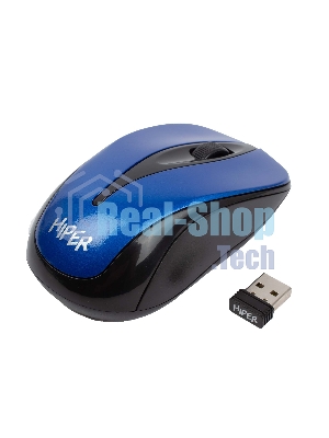 Мышь беспроводная HIPER HOMW-062 синий, 1000 dpi, радиоканал, USB, кнопки - 3