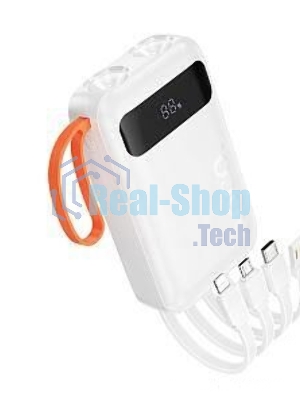 Портативный аккумулятор HOCO (6942007653367) J151 10000mAh 1USB+1Type-C 2.0A, белый