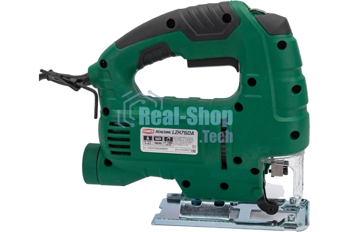 Лобзик электрический Haммer LZK750А 750Вт 0-3000ход/мин 80мм-дер 8мм-мет маятник