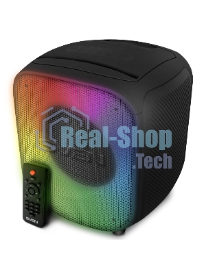 Портативная колонка SVEN PS-555, черный, 65 Вт (RMS), Bluetooth, USB, microSD, пульт