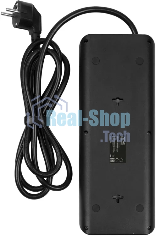 Сетевой фильтр Powercom SP-10 USB2A1СB 3,0 м 3.0м (10 розеток) черный, коробка