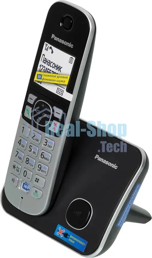 Телефон беспроводной (DECT) Panasonic KX-TG6811RUB черный Беспроводной DECT,40 мелодий,телефонный справочник 120 зап.