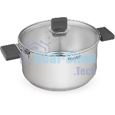 Кастрюля Rondell Quadro RDS-1597, 5.1 л, 24 см, с крышкой, сталь