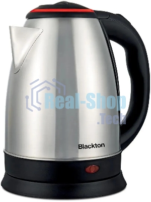 Электрочайник Blackton Bt KT1810S сталь-красный, 1.8 л, 1850 Вт, скрытый нагревательный элемент