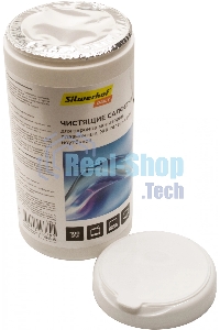 Салфетки Silwerhof DAILY для экранов мониторов/плазменных/ЖК телевизоров/ноутбуков туба 100шт влажных