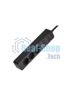 Удлинитель с USB зарядкой HARPER UCH-315 черный