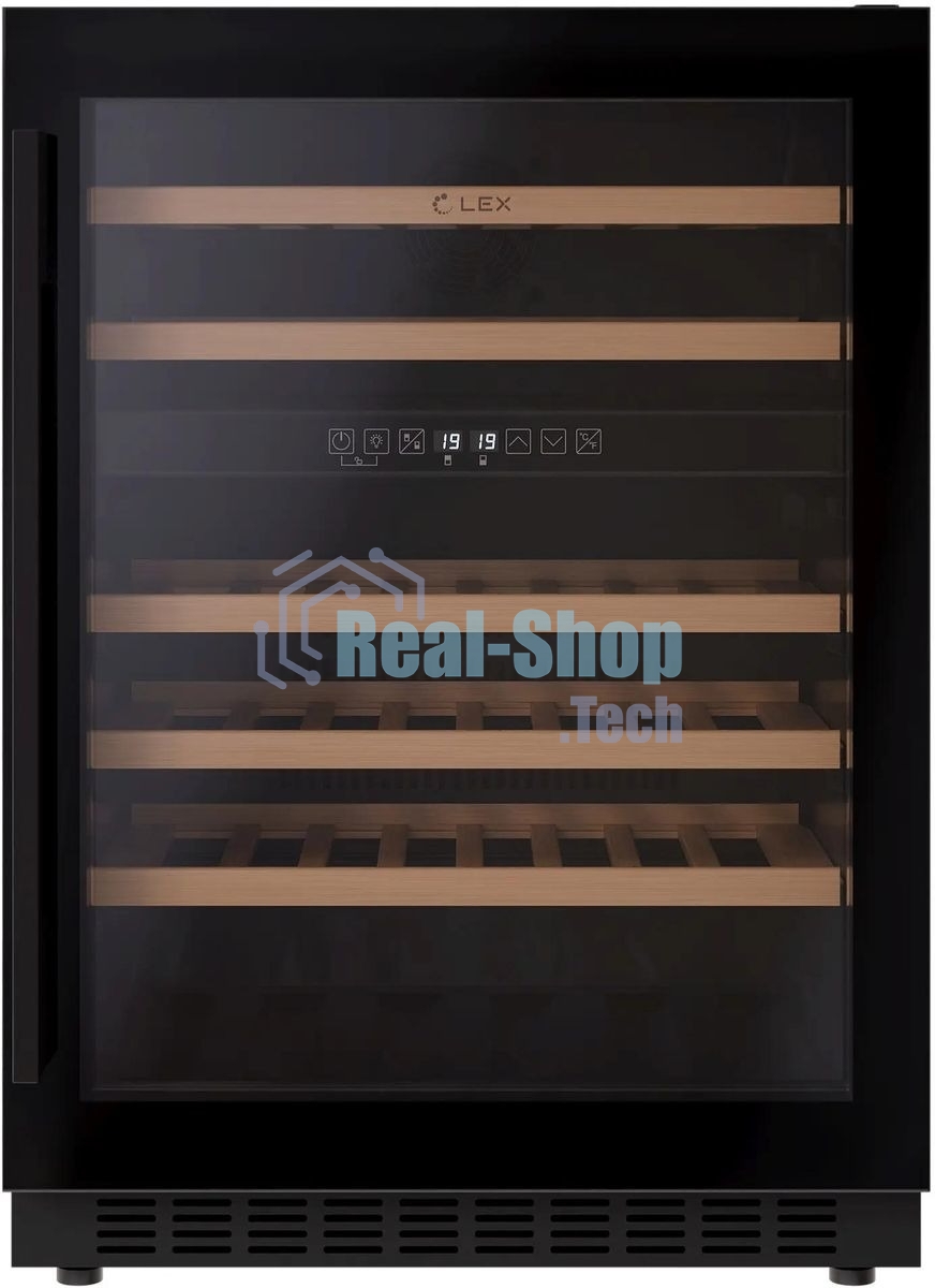 Винный шкаф LEX LWD6046BL dual zone 1-нокамерн. черный