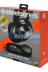Гарнитура проводная с микрофоном Steelseries Arctic Nova Pro черный 1.5м накладные оголовье (61527)