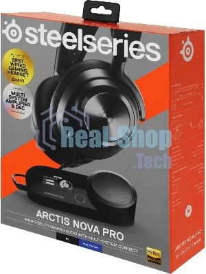 Гарнитура SteelSeries Arctis Nova Pro чёрный, проводная, USB