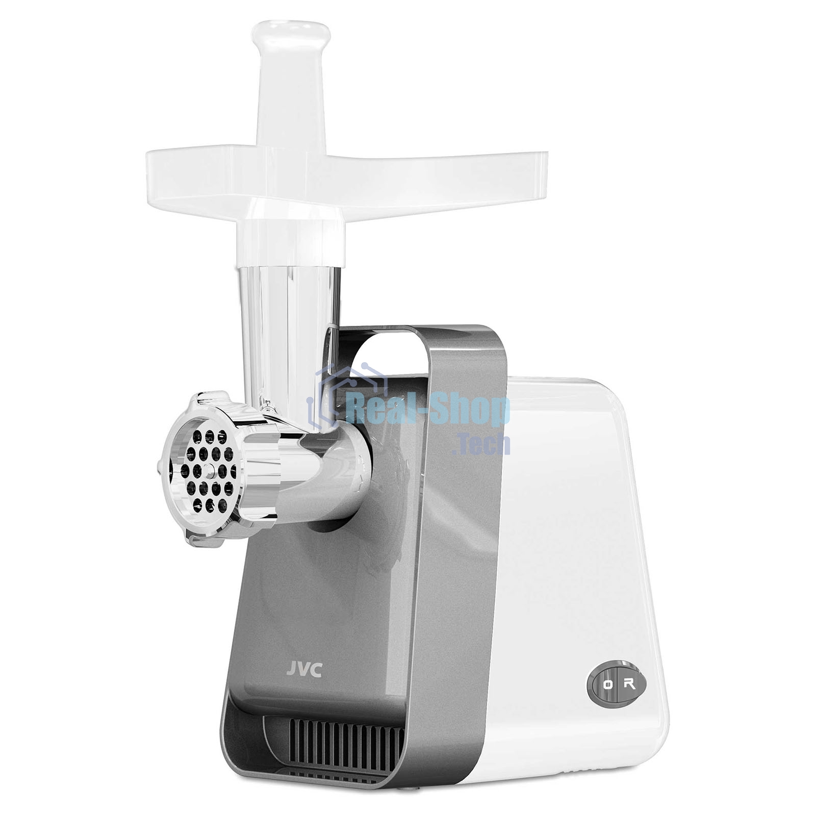 Мясорубка электрическая JVC JK-MG124 2000 Вт, белый с серым