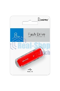 Флешка USB R/W Smartbuy 8Gb DOCK RED(Smartbuy 8Gb DOCK RED)