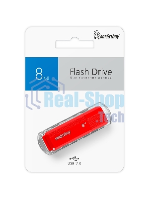 Флешка USB Smartbuy DOCK RED (SB8GBDK-R), 8Gb, USB 2.0, R/W 15/5, красный