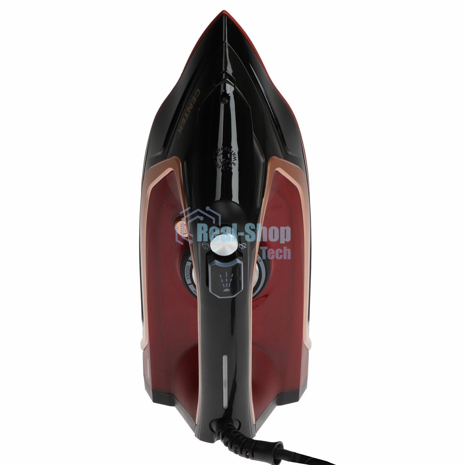 Утюг Centek CT-2313 RED 2600 Вт керамическая подошва, 350мл, паровой удар, самоочистка, капля-стоп