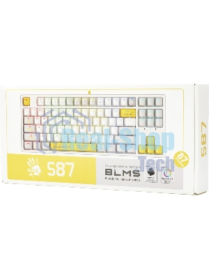 Клавиатура проводная A4Tech Bloody S87 Energy (S87 USB ENERGY WHITE) USB белый/желтый