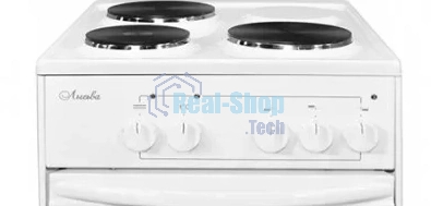 Плита электрическая Лысьва ЭП 301 СТ белый, конфорок 3 электрических, духовка 57 л, 50 см x 84 см x 60 см (без крышки)