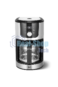 Кофеварка капельная со встроенной кофемолкой BQ CM1010 черный-стальной, исп. кофе - зерновой/молотый, 1.2 л, 1050 Вт.