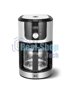 Кофеварка капельная со встроенной кофемолкой BQ CM1010 черный-стальной, исп. кофе - зерновой/молотый, 1.2 л, 1050 Вт.