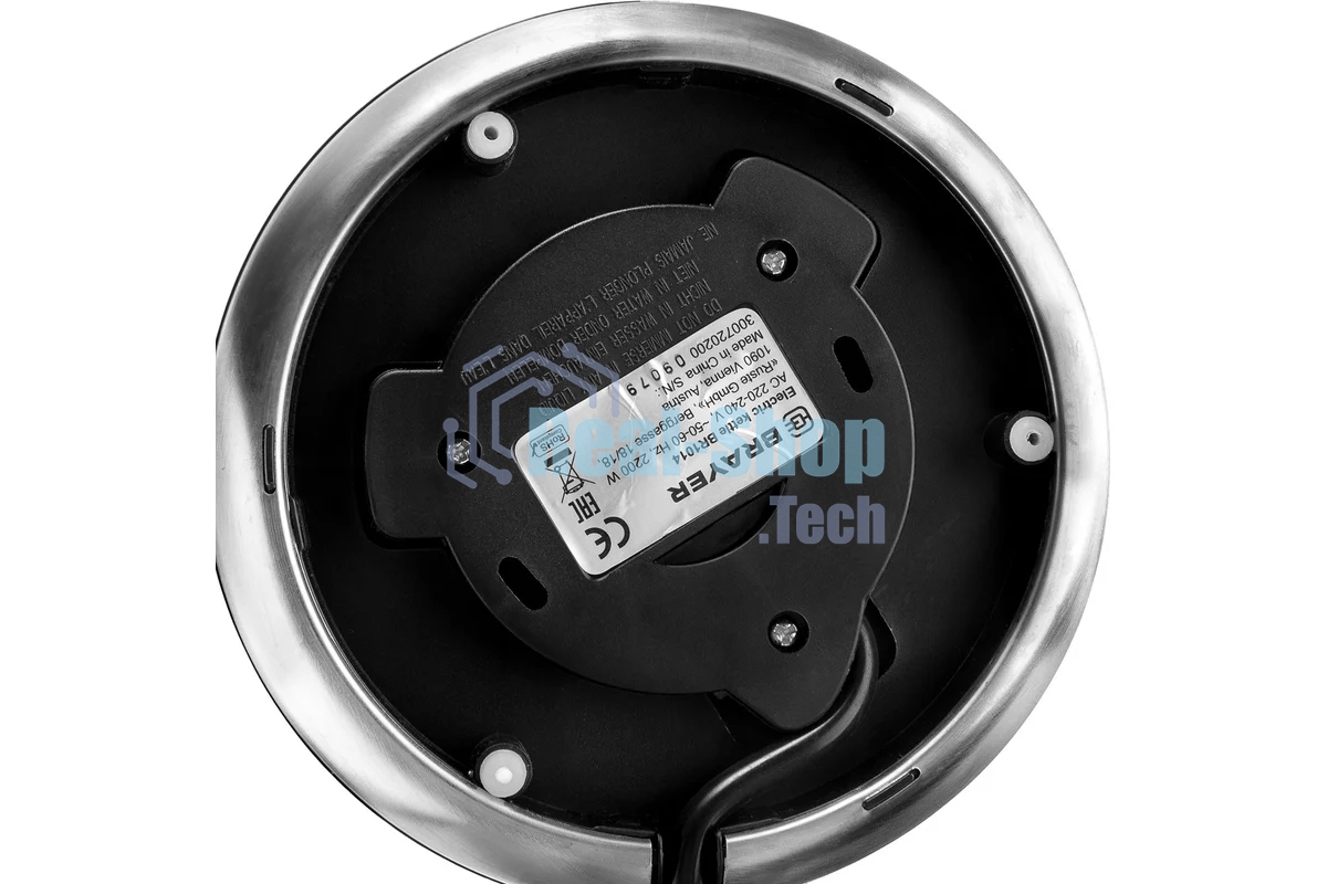 Чайник электрический BRAYER BR1014, 2200 Вт, 1,7 л, нержав.сталь, индикат. уровн. воды, автоотключ