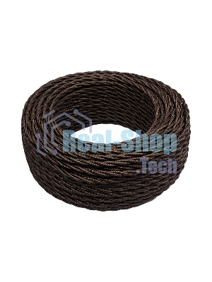 Провод ретро Bironi B1-424-72-50 2х1.5 матовый коричневый (уп. 50 м)