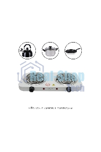 Плита настольная электрическая двухконфорочная Atlanta ATH-1737 белый
