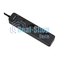 Удлинитель с USB зарядкой HARPER UCH-315 черный