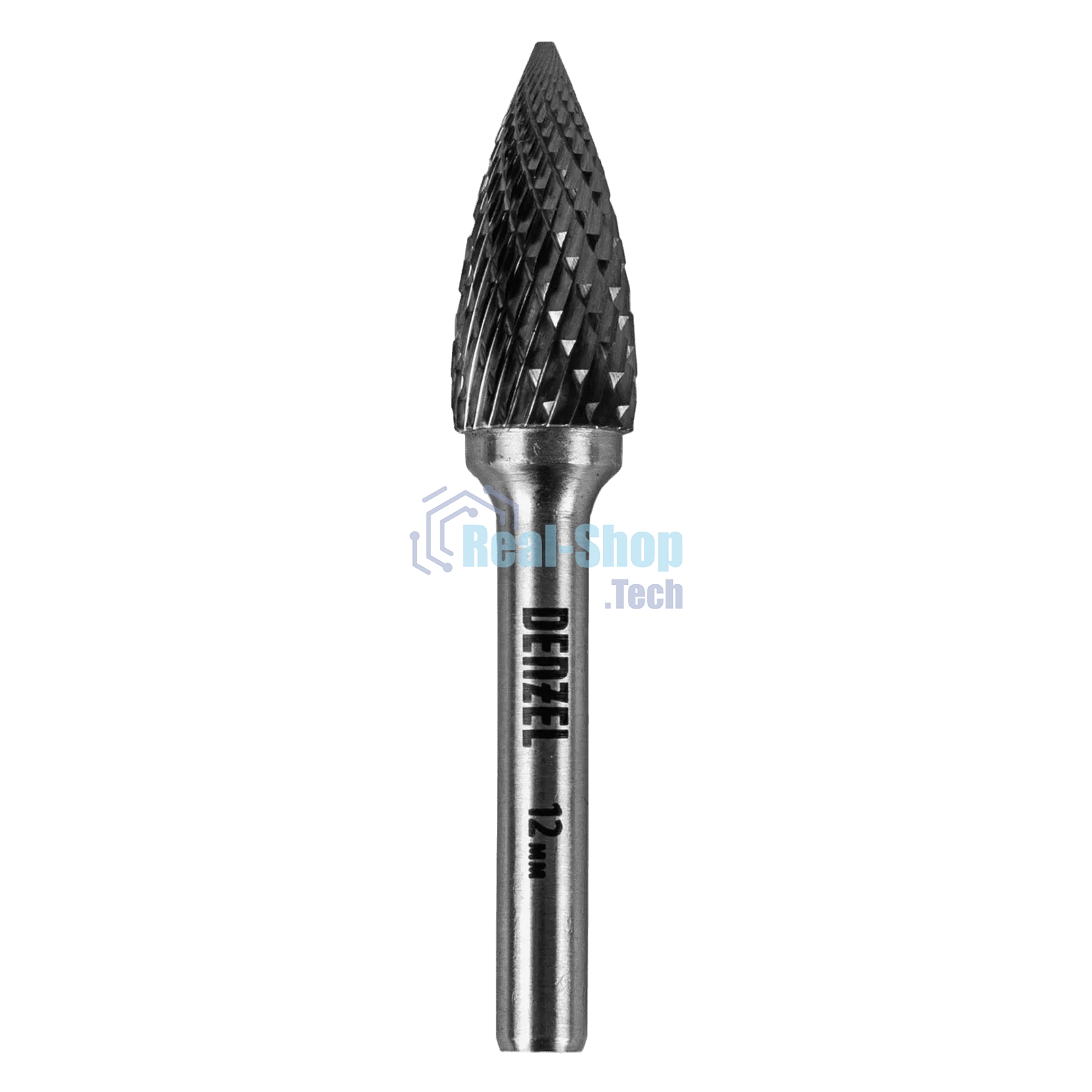 Борфреза по металлу Denzel твердосплавная, параболическая заостренная, тип-G, 12 мм