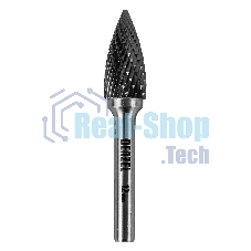 Борфреза по металлу Denzel твердосплавная, параболическая заостренная, тип-G, 12 мм