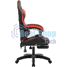 Кресло игровое Defender Serenity черный/красный,класс 2, PU,подножка
