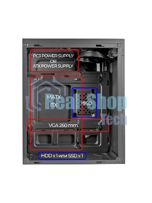Компьютерный корпус Ginzzu B400 mATX