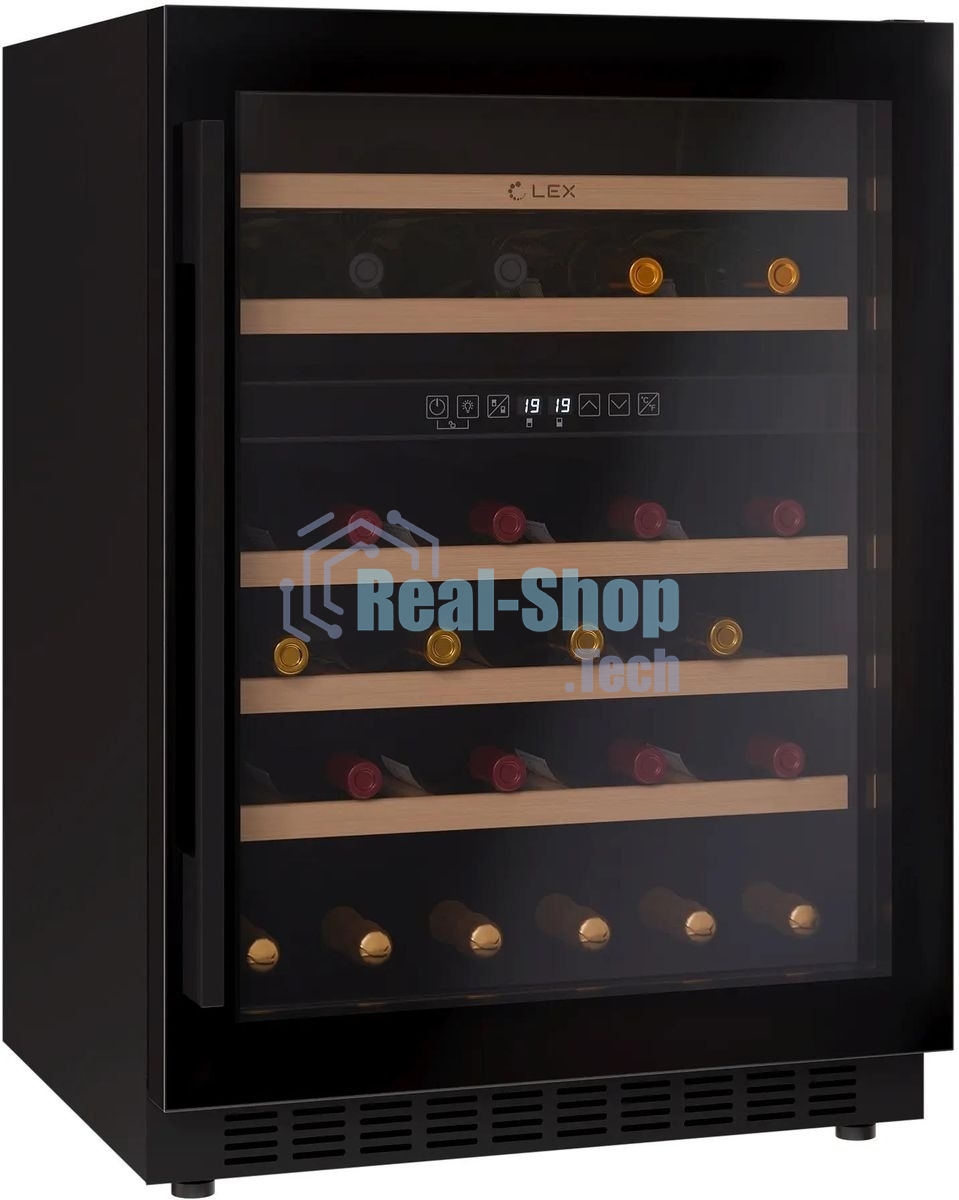 Винный шкаф LEX LWD6046BL dual zone 1-нокамерн. черный