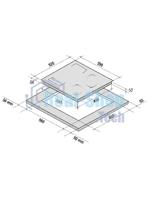 Индукционная варочная поверхность Krona MYSTERIUM max ih 60 GR графит