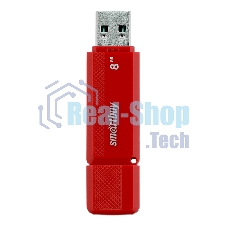 Флешка USB R/W Smartbuy 8Gb DOCK RED(Smartbuy 8Gb DOCK RED)